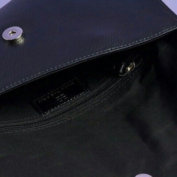NWT!! B-LOW THE BELT Black Vegan Leather Studded Clutch Purse Handbag Embellish - Picture 11 of 11